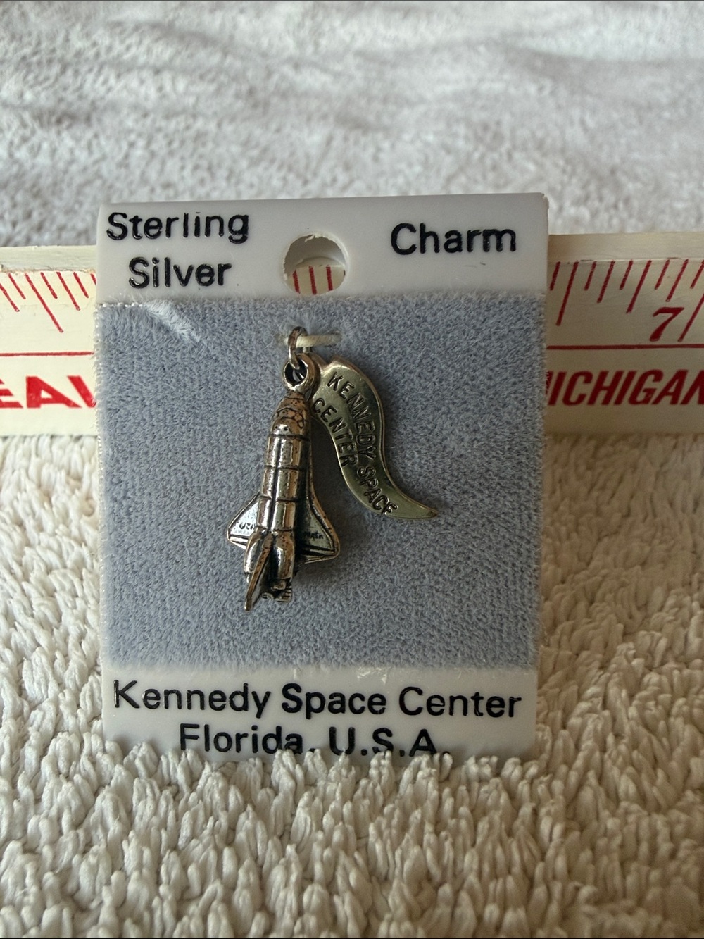 Sterling silver Kennedy space center charm